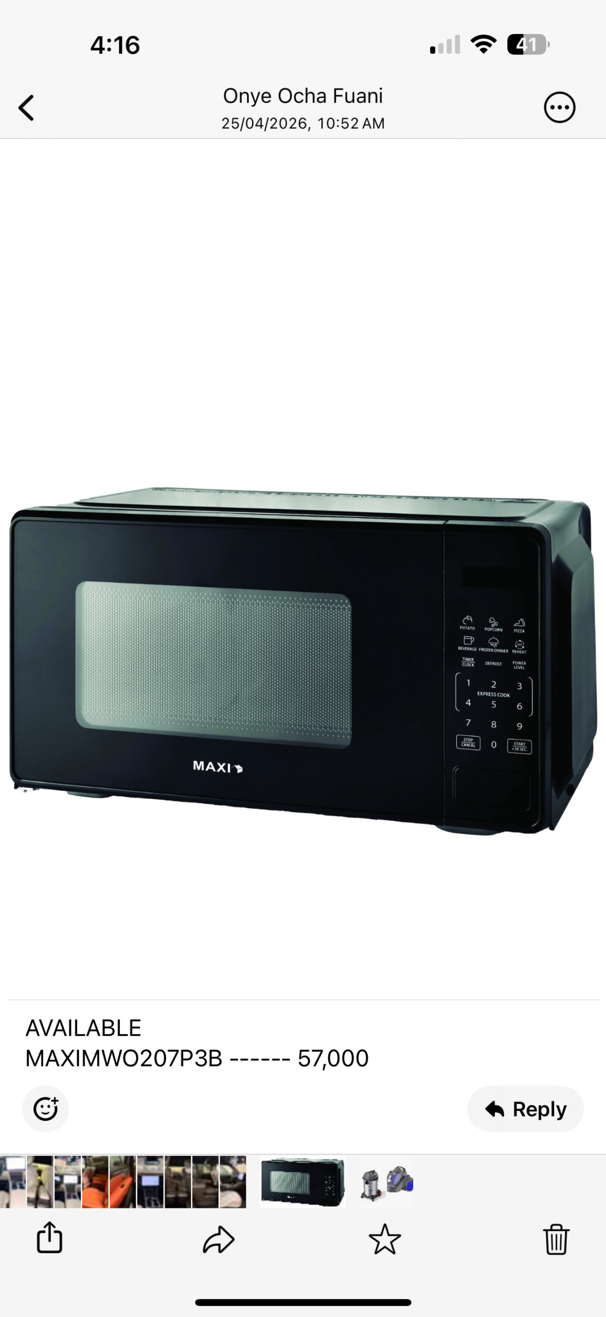 Hisense Microwave 20L - Image 2